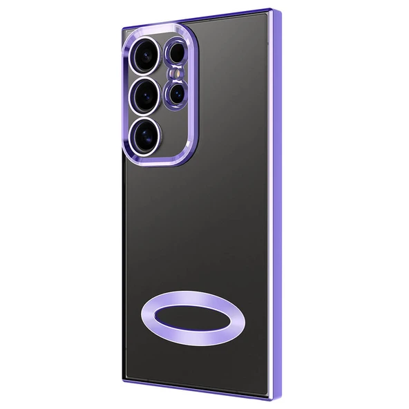 Samsung Galaxy S24 Ultra Kılıf Kamera Korumalı Logo Gösteren Silikon Zr-Omega - Resim 2