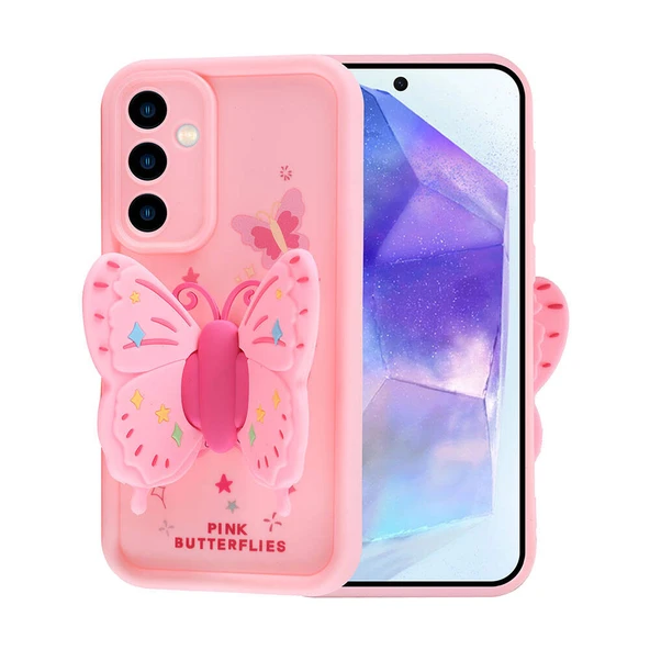 Samsung Galaxy A35-5G Kılıf Kamera Korumalı Kelebek Kanatlı Kapak Zr-Kapya