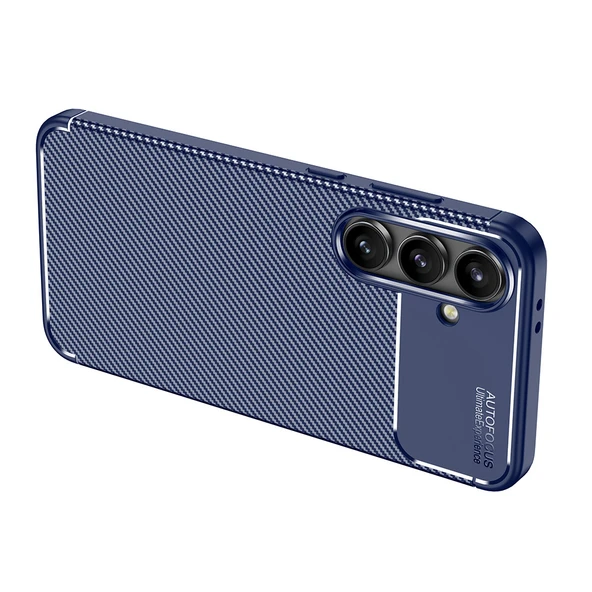 Samsung Galaxy S24 FE Kılıf Karbon Görünümlü Silikon Kılıf Zr-Ngro - Resim 3