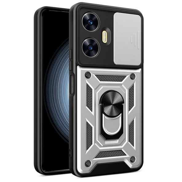 Realme C55 Kılıf Kamera Korumalı Standlı Zr-SrVega