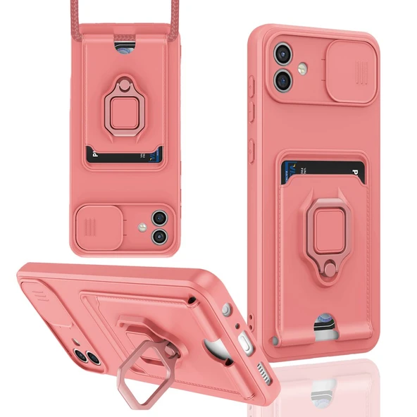 Samsung Galaxy A05 Kılıf Kamera Korumalı Standlı Kartlıklı Azn-Zuma ürün görseli 1