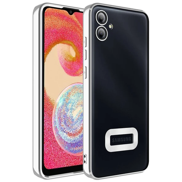 Samsung Galaxy A05 Kılıf Kamera Korumalı Logo Gösteren Silikon Zr-Omega