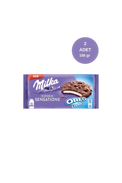 Milka Sensations Damla Çikolatalı & Oreo Kreması Dolgulu Kurabiye 156 gr - 2 Adet