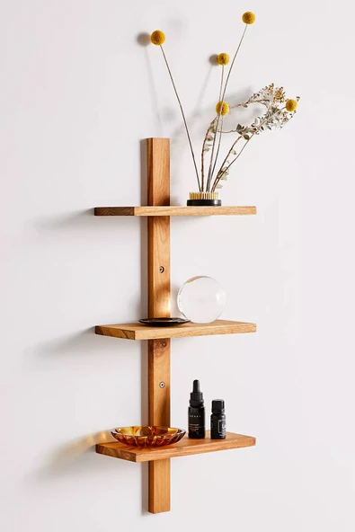 3 Katlı Duvar Rafı  Minimalist Dekoratif Tasarım