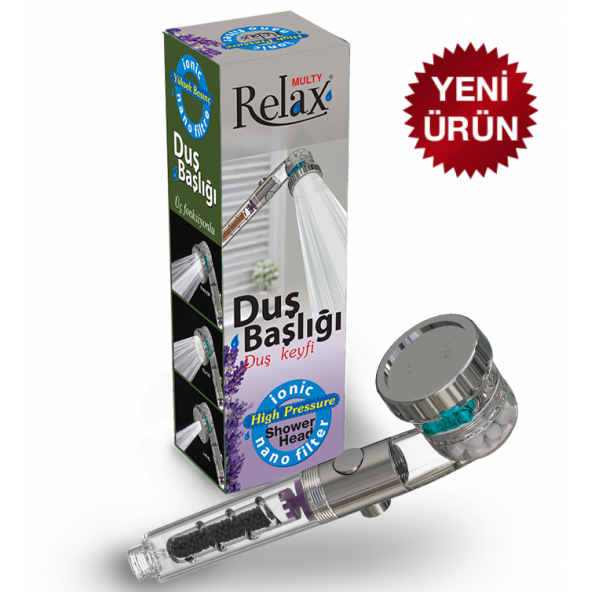 Relax Shower Multy Üç Fonksiyonlu, Açma-kapama Ayarlı Nano Filtreli Mineralli Tasarruflu Duş Başlığı