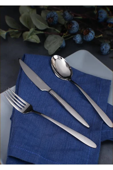 Emsan Akya 30 Parça 6 Kişilik Paslanmaz Çelik Çatal Kaşık Bıçak Takımı - 5