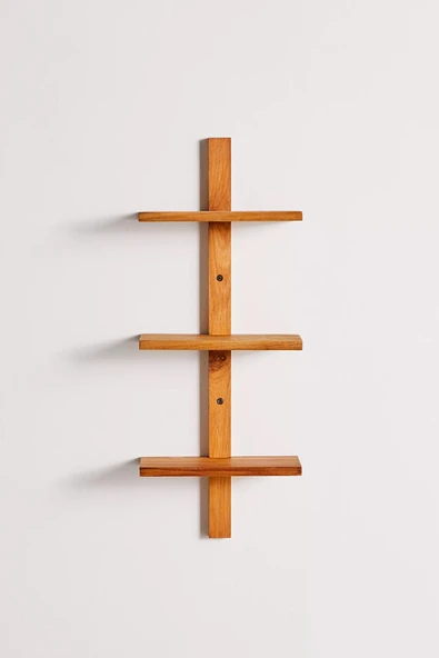 3 Katlı Duvar Rafı  Minimalist Dekoratif Tasarım - 2
