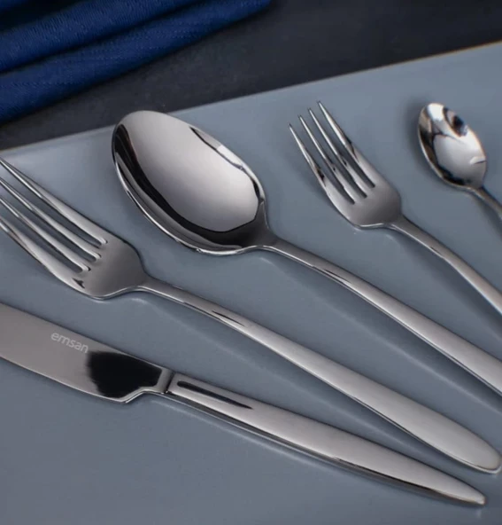 Emsan Akya 30 Parça 6 Kişilik Paslanmaz Çelik Çatal Kaşık Bıçak Takımı