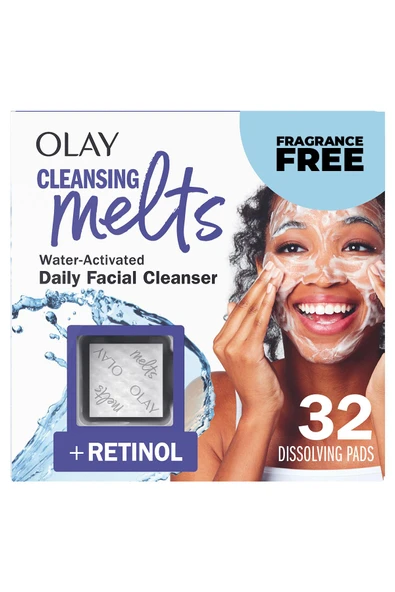 Olay Cleansing Melts + Retinol Cilt Temizleyici Çözünen Ped 32 Adet