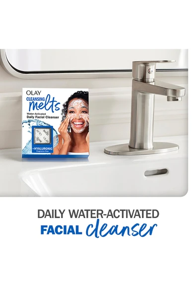 Olay Cleansing Melts + Hyaluronik Cilt Temizleyici Çözünen Ped 32 Adet - 2