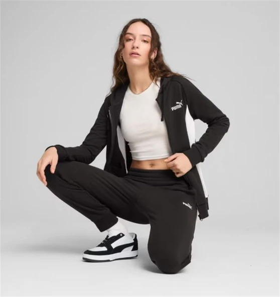 Puma Hooded Sweat Suit Siyah Kadın Eşofman Takımı - 685077 01 - 4