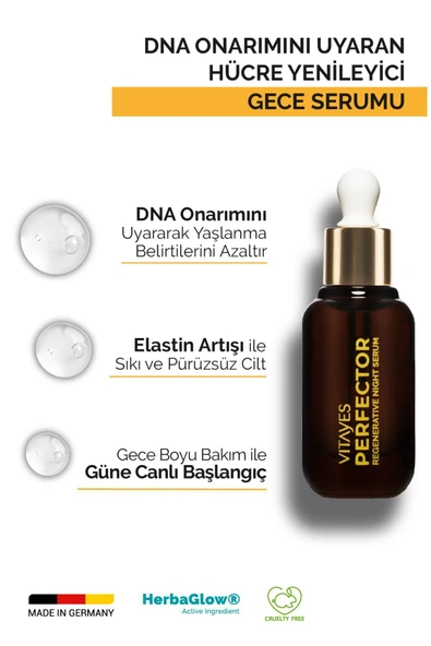 VITAYES Koyu Halka Torbalanma Karıştı Göz Çevresi Serumu Ve Yaşlanma Karşıtı Gece Serumu Avantajlı Set - 4