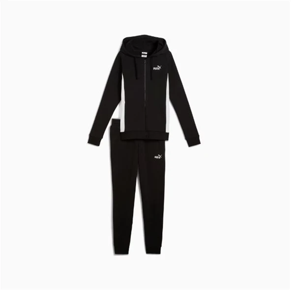 Puma Hooded Sweat Suit Siyah Kadın Eşofman Takımı - 685077 01 - 5
