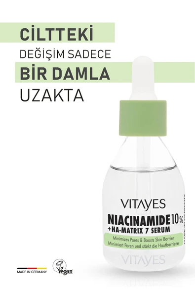 VITAYES Retinol Alternatifi Bakuchiol Serumu, Niacinamide Serumu Cadı Fındığı Tonik Cilt Bakım Seti - 2