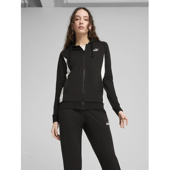 Puma Hooded Sweat Suit Siyah Kadın Eşofman Takımı - 685077 01