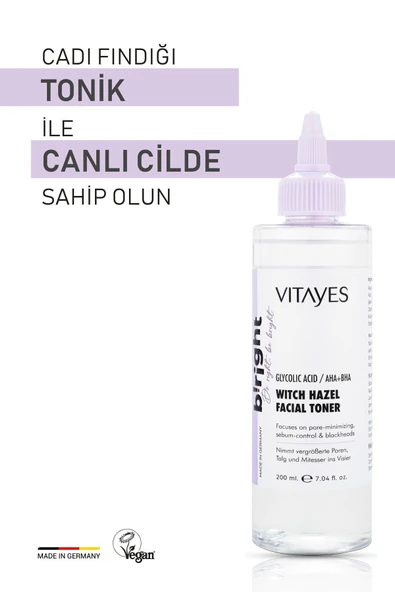 VITAYES Retinol Alternatifi Doğal Bakuchiol/squalene Cilt Serumu Ile Cadı Fındığı Yüz Toniği Cilt Bakım Seti - 4