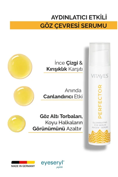 VITAYES Koyu Halka Torba Karşıtı Göz Çevresi Serumu & Canlandırıcı Gündüz Kremi 15spf Avantajlı Ikili Set - 2