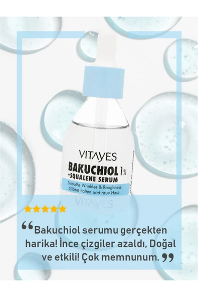 VITAYES Retinol Alternatifi Bakuchiol %1cilt Serumu Ve Siyah Nokta Karşıtı Yüz Temizleme Jeli Avantajlı Set - 4