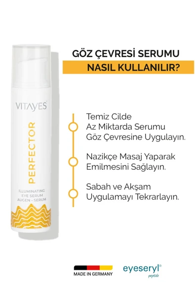 VITAYES Koyu Halka Torba Karşıtı Göz Çevresi Serumu & Canlandırıcı Gündüz Kremi 15spf Avantajlı Ikili Set - 3