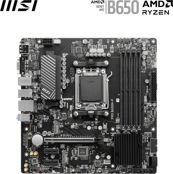 MSI Pro B650M-P AMD AM5 DDR5 Micro ATX Anakart - Outlet - 5