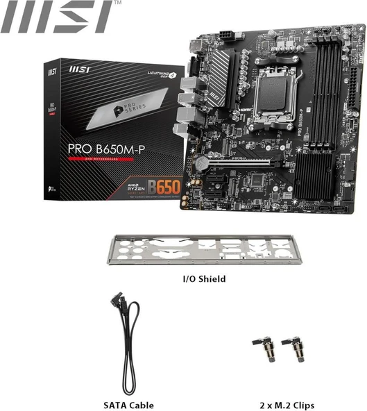 MSI Pro B650M-P AMD AM5 DDR5 Micro ATX Anakart - Outlet - 6