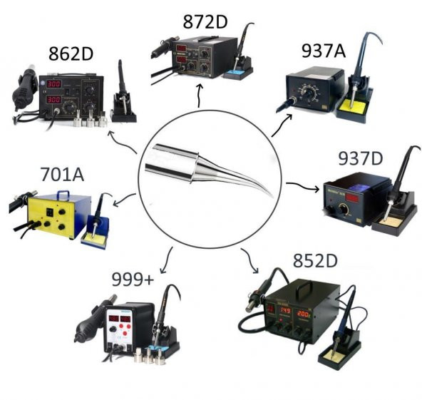 Isı ayarlı Havya Yedek Havya Ucu 898/937/936/852/862/872 - 2