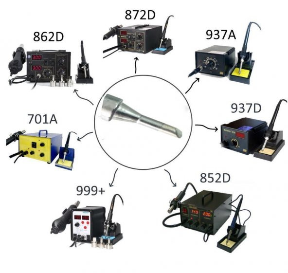 WellHise 900M-T-2C Isı Ayarlı Havyalar İçin Yedek Havya Ucu - 2
