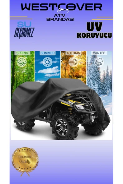 westcover Yamaha YFM 660 R ATV SU GEÇİRMEZ BRANDASI -SİYAH - Resim 3