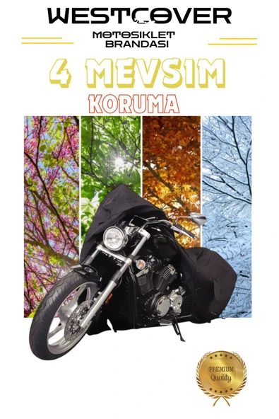 westcover Asya Pars 250  MOTORSİKLET BRANDASI SİYAH KİLİT UYUMLU - Resim 3