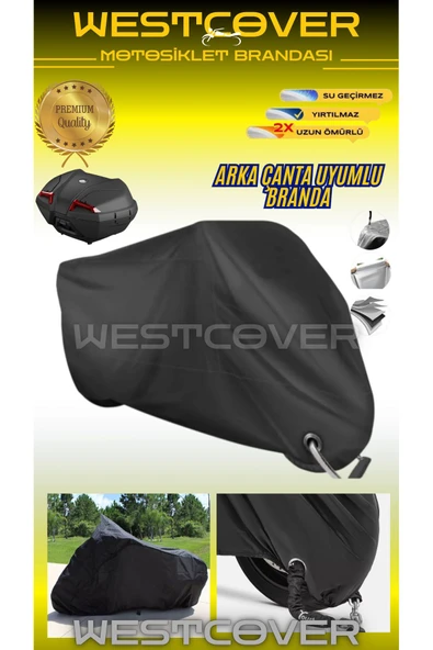 westcover Kanuni Motocar 200  MOTORSİKLET BRANDASI SİYAH ARKA ÇANTA VE KİLİT UYUMLU ürün görseli