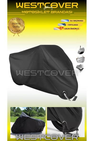 westcover Kanuni Mini 50  MOTORSİKLET BRANDASI SİYAH KİLİT UYUMLU