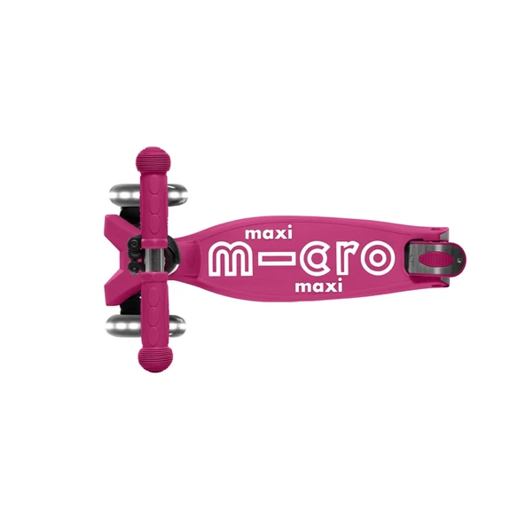 Micro Maxi Scooter Deluxe Foldable 3 Tekerlekli Scooter LED Berry Red  Fuşya 5-12 Yaş - 8