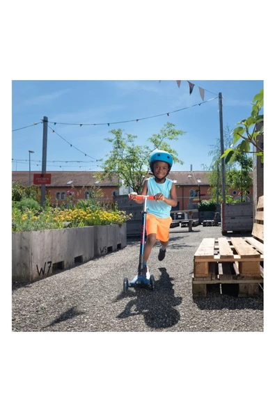 Micro Maxi Scooter Deluxe Foldable 3 Tekerlekli Scooter LED Navy Lacivert 5-12 Yaş - 4