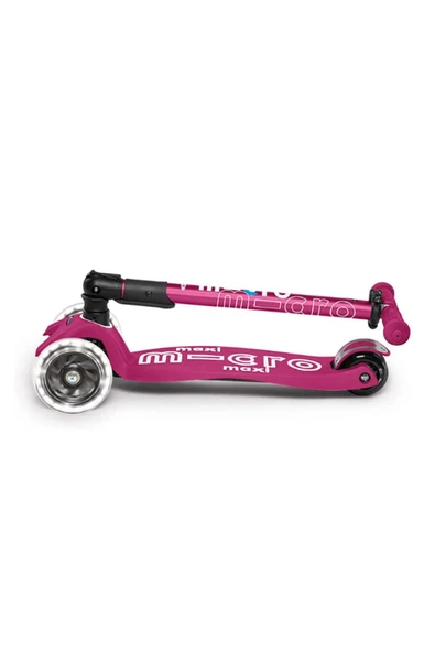 Micro Maxi Scooter Deluxe Foldable 3 Tekerlekli Scooter LED Berry Red  Fuşya 5-12 Yaş - 3