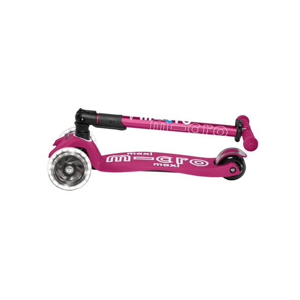 Micro Maxi Scooter Deluxe Foldable 3 Tekerlekli Scooter LED Berry Red  Fuşya 5-12 Yaş - 9
