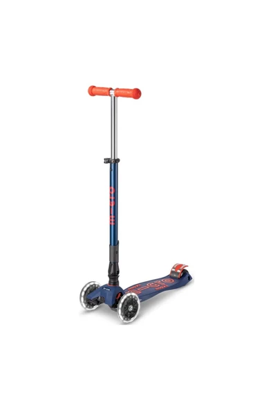 Micro Maxi Scooter Deluxe Foldable 3 Tekerlekli Scooter LED Navy Lacivert 5-12 Yaş - 2