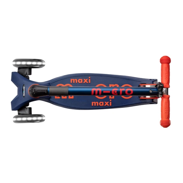 Micro Maxi Scooter Deluxe Foldable 3 Tekerlekli Scooter LED Navy Lacivert 5-12 Yaş - 8