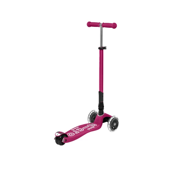 Micro Maxi Scooter Deluxe Foldable 3 Tekerlekli Scooter LED Berry Red  Fuşya 5-12 Yaş - 6