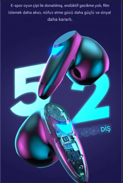 QASUL Kablosuz Bluetooth Oyuncu Kulaklığı Yeni Nesil G10 5.2 Bluetooth Versiyon - 7