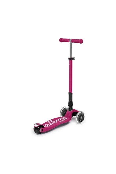 Micro Maxi Scooter Deluxe Foldable 3 Tekerlekli Scooter LED Berry Red  Fuşya 5-12 Yaş - 2