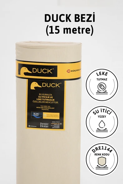 Premier Metrelik Duck Keten Kumaş Su İtici Bez 15 Metre DRE1144 - Bej