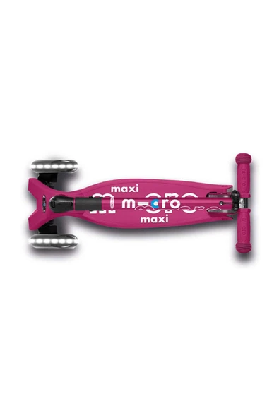 Micro Maxi Scooter Deluxe Foldable 3 Tekerlekli Scooter LED Berry Red  Fuşya 5-12 Yaş - 4