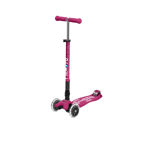 Micro Maxi Scooter Deluxe Foldable 3 Tekerlekli Scooter LED Berry Red  Fuşya 5-12 Yaş - 5