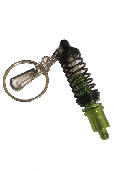 Mega Oto Market Oto Araba Anahtarlık Amortisörlü Coilover Ayarlanabilir Yeşil Siyah Yaylı Metal