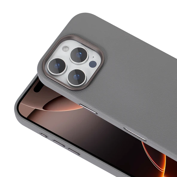 Apple iPhone 16 Pro Max için Magsafe ile uyumlu Kılıf PU Deri Lansman Adora Kapak - 5