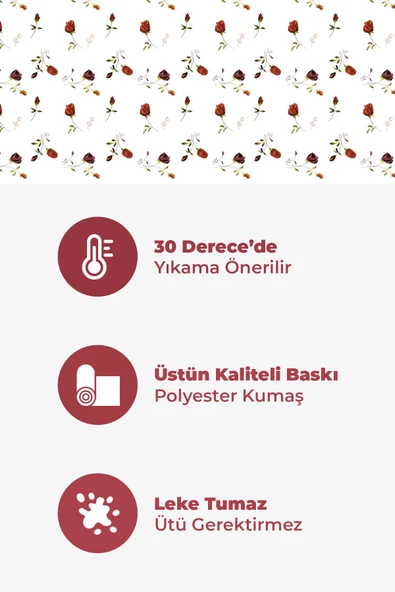 LOOM & LAUREL Baskılı Yıkanabilir Masa Örtüsü Mutfak Bahçe Piknik Masa Örtüsü (140x140, 140x200) - 9
