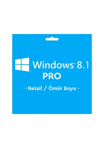 Microsoft Windows 8.1 Pro Retail Key Lisans Anahtarı Ömür Boyu