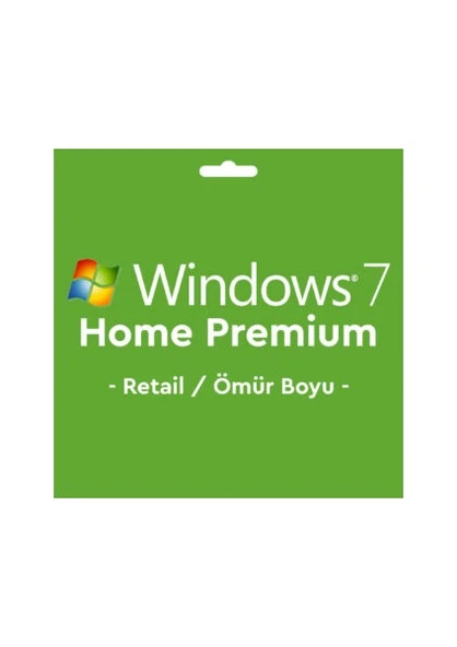 Microsoft Windows 7 Home Premium Retail Key 32&64 Bit Lisans Anahtarı Ömür Boyu