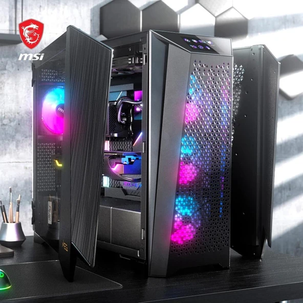 MSI MEG Prospect 700R ARGB 4 Fanlı Dokunmatik Panel E-ATX Oyuncu Kasası - Outlet - Resim 8