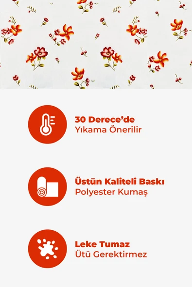LOOM & LAUREL Baskılı Yıkanabilir Masa Örtüsü Mutfak Bahçe Piknik Masa Örtüsü (140x140, 140x200) - 10
